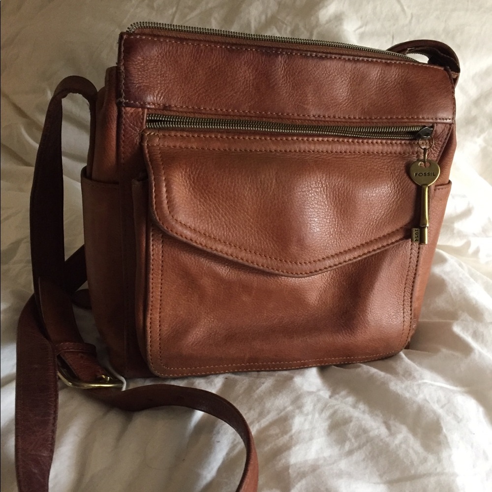 Vintage Fossil 1954 Leather Crossbody 75082